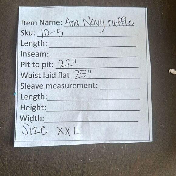 ANA tank camisole with ruffle bottom XXL - Picture 3 of 5